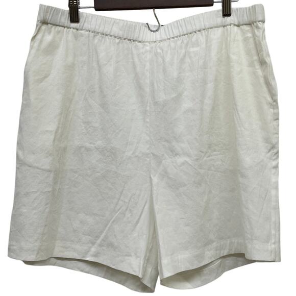 Rag & Bone Maye Linen Blend Shorts White Women's Size XL New With Tags